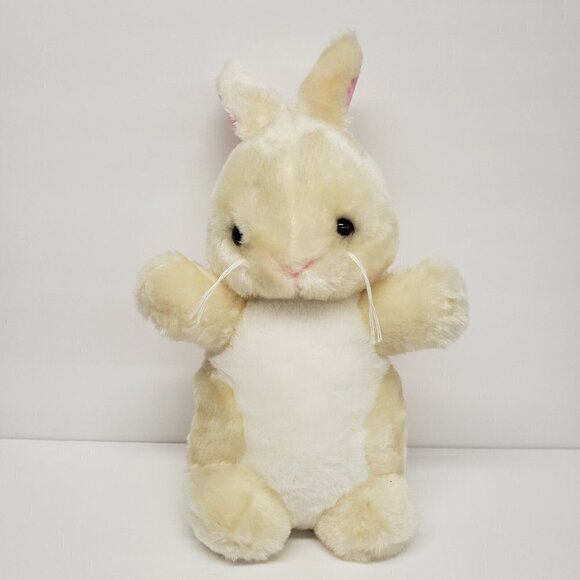 Running Press Book 13" Cream White Bunny Rabbit Pink Ears 1998 Vintage Plush - Picture 1 of 4